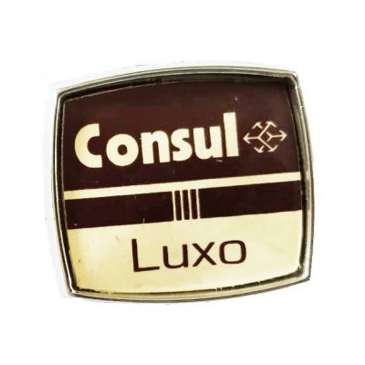 Emblema Quadrado Cromado Consul Luxo